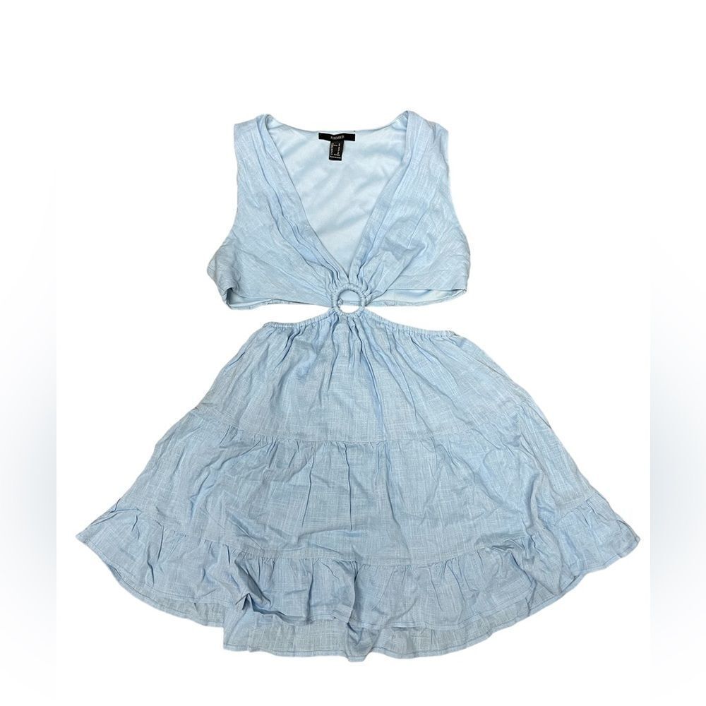 Forever 21 Blue Dress Open waist sleeveless mini